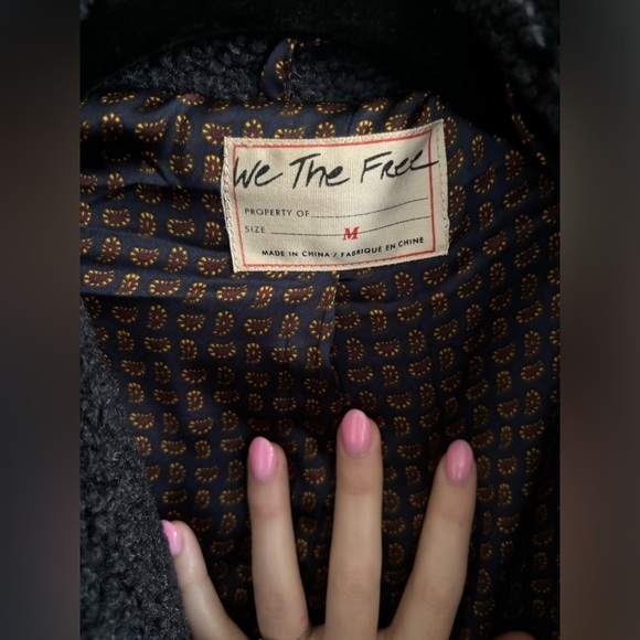 Free People Wrap Teddy Womens Jacket - Picture 5 of 5